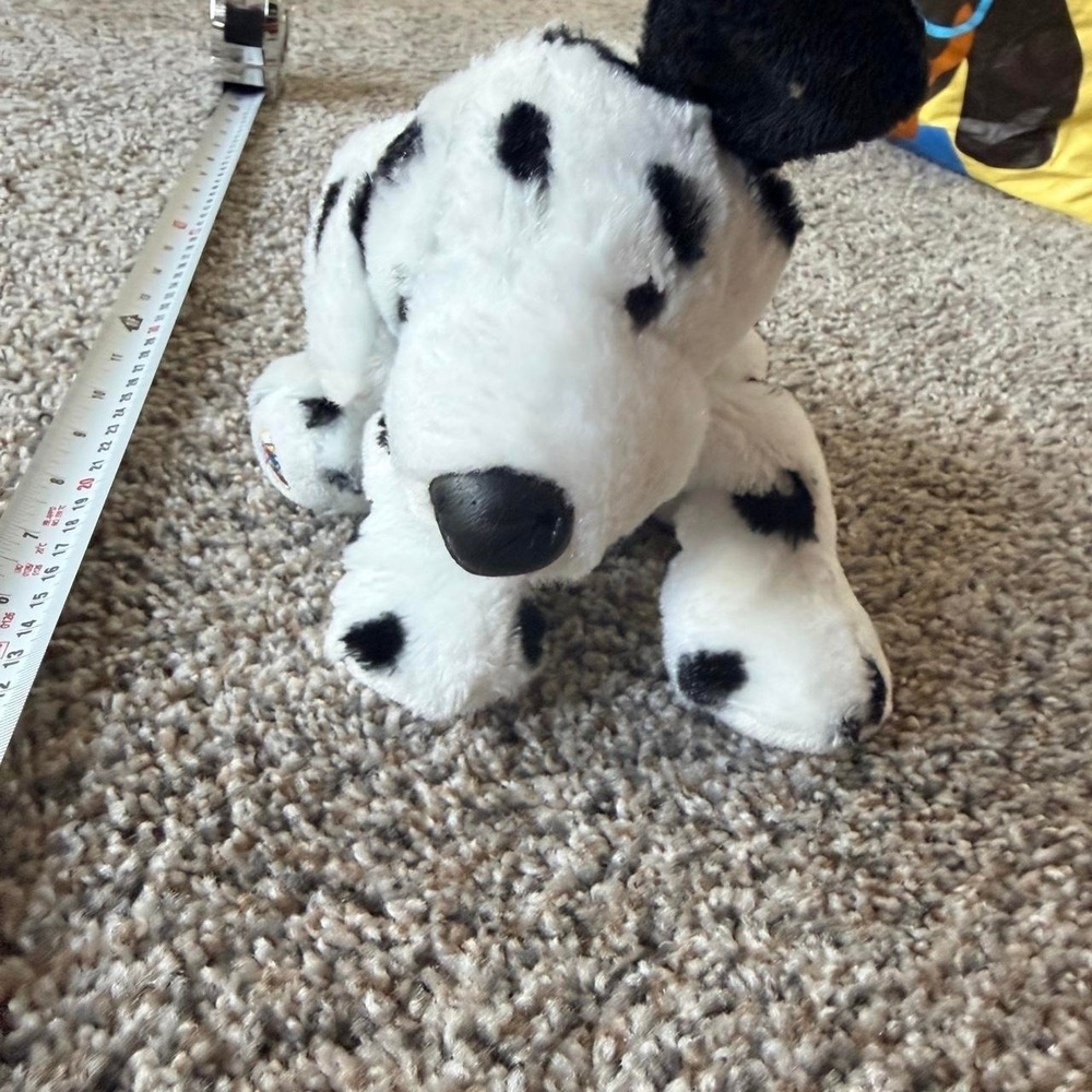 Ganz Dalmatian Puppy Plush Black White Spotted Dog Stuffed Animal 8 Inch